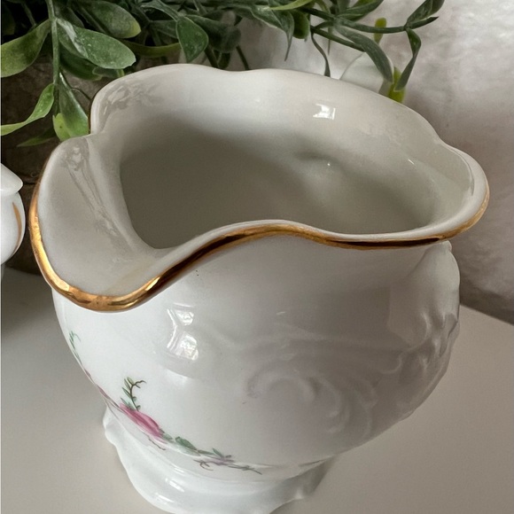 Vintage Royal Kent Collection Poland TM China Bavarian Rose Tea Pot Set Creamer - Picture 4 of 7